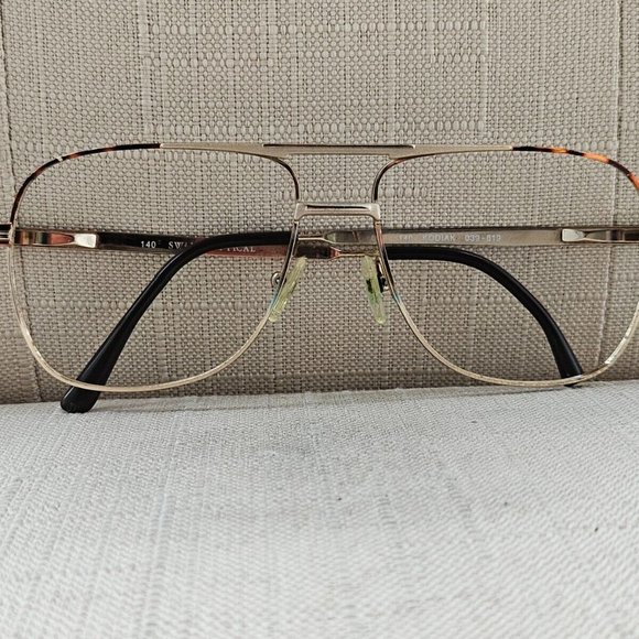 Swank Optical Vintage Men Eyeglasses Gold Tone KODIAK 58[]16 140 Glasses - Picture 3 of 11
